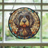 Cockapoo Black Stained Glass Effect Suncatcher